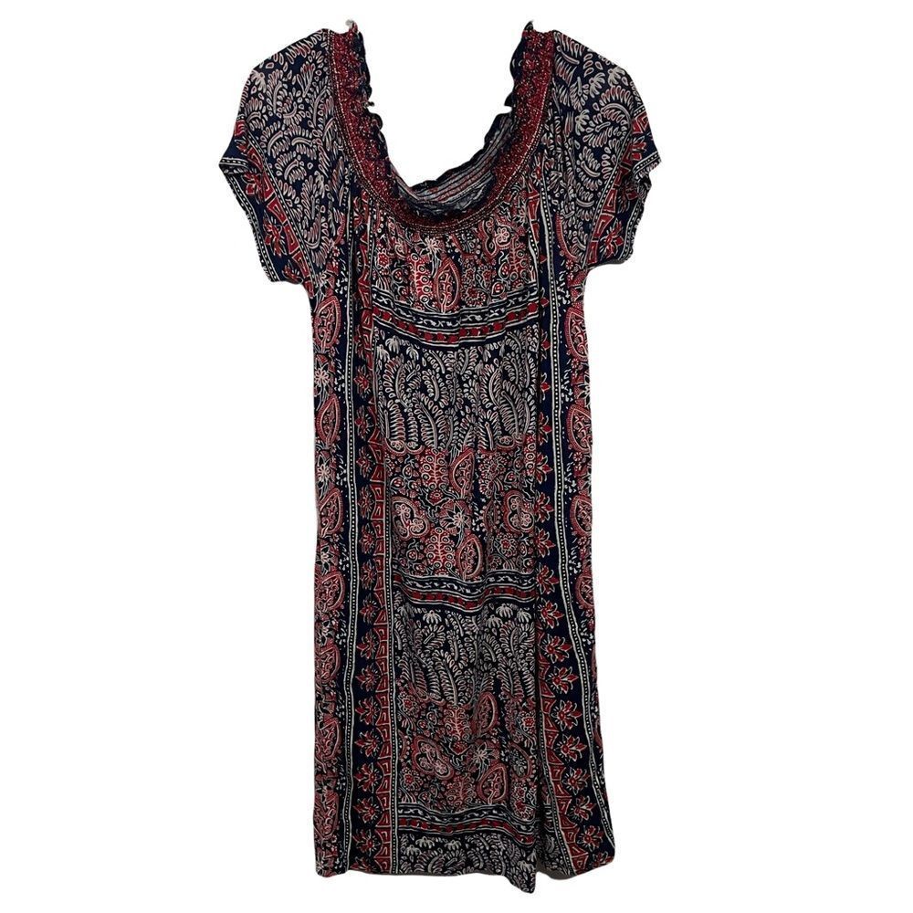 NWT Lucky Brand Off Shoulder Midi Length Dress